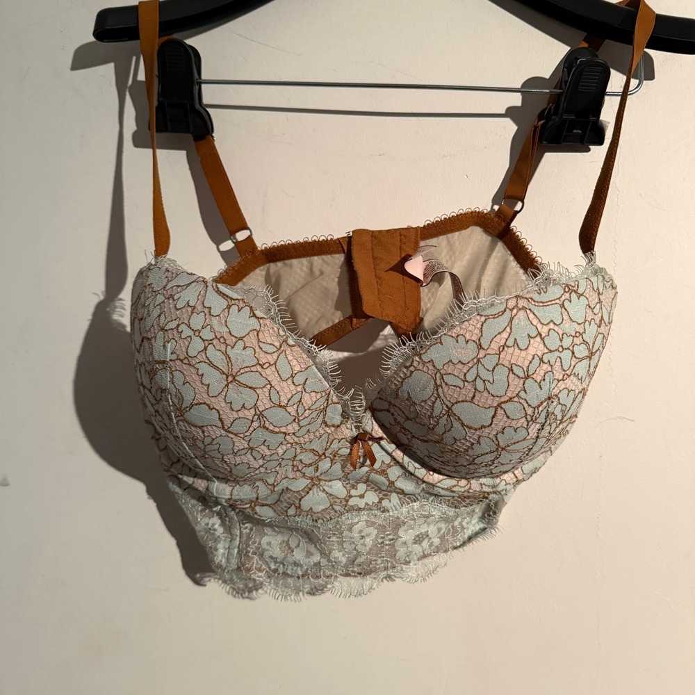 Victorias Secret Dream Angels Padded Demi Bra Push Up 34D Lace Accenf